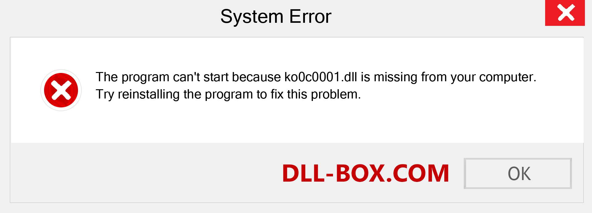  ko0c0001.dll file is missing?. Download for Windows 7, 8, 10 - Fix  ko0c0001 dll Missing Error on Windows, photos, images